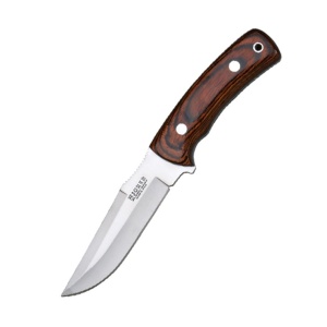 Cutit Joker CR50 Gamo, tais: 13 cm, maner din lemn, husa piele maro | cod: cr50