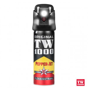 Spray de autoaparare cu piper TW1000 Pepper Jet Classic LED, 63ml + lanterna LED | cod: L313