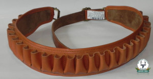 Cartusiera piele marou captusit pentru 25 cartuse cal.12