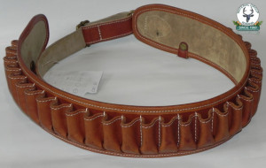 Cartusiera piele marou captusit pentru 25 cartuse cal.20