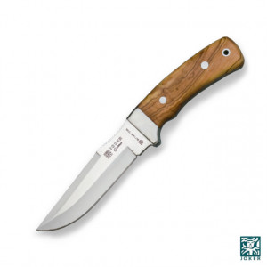 Cutit vanatoare Joker CO45 Gamo cu maner din lemn olive, in husa piele maro | tais 13 cm