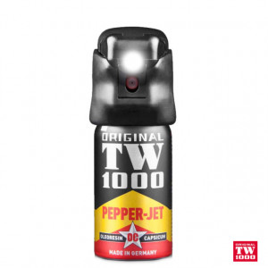 Spray de autoaparare cu piper TW1000 Pepper Jet Man LED, 40 ml. + lanterna LED | cod: L213