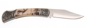 Briceag Joker JKR0113, maner din zamak/ABS, cerb, deschidere cu o mana, lama: 80 mm | cod: JKR0113 - Img 3