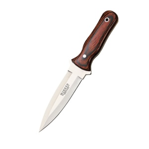 Cutit Joker CR67 Botero, maner din lemn, tais: 115 mm, husa piele maro | cod: cr67