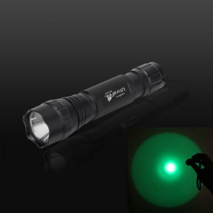 Lanterna Metalic cu Led UltraFire WF501B Green - cu microintrerupator si suport de prindere