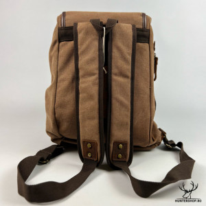 Rucsac vanator Aihki Vintage backpack, olive cu piele maro 15 L. | TAS02100 - Img 3