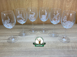 Set de pahare din 6 buc. st. Hubert gravat ptr. VIN de 250ml in cutie ornament. 1306005