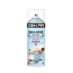 Spray vopsea lemn/metal Oskar Chalk & Vintage Effect Greek Blue, 400 ml