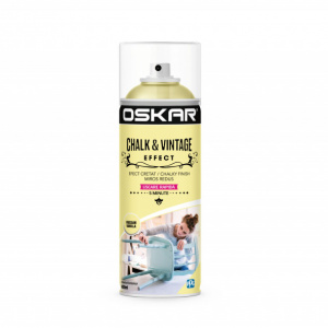 Spray vopsea lemn/metal Oskar Chalk & Vintage Effect Vanilla, 400 ml