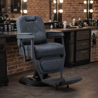 💈 Scaun de frizerie profesional Gabbiano Bruno – confort premium și design modern pentru barber shop-uri elegante
