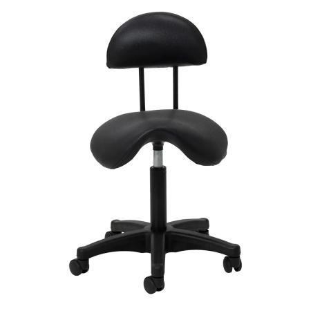 Scaun cosmetic 6001 negru cu bază neagră - Img 6