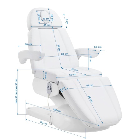 Scaun cosmetic Azzurro Lux 3m alb - Img 4