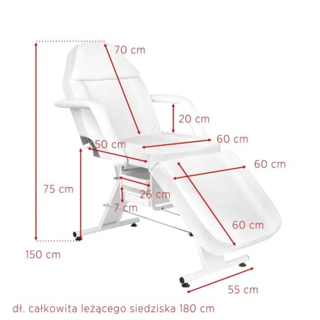Scaun cosmetic Basic 202 cu tăvi albe - Img 3