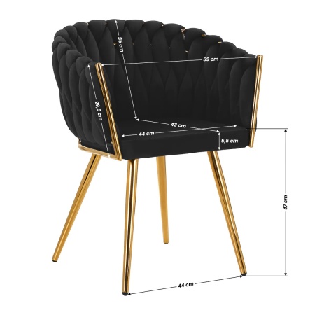 Scaun 4Rico QS-GW06G negru - Img 3