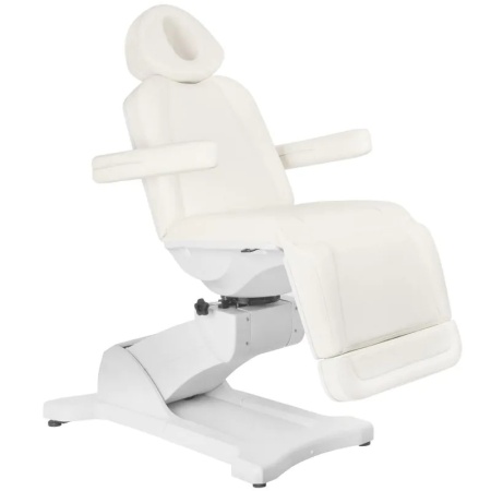 Scaun cosmetic electric Azzurro 869A rotativ cu 4 motoare, alb - Img 2
