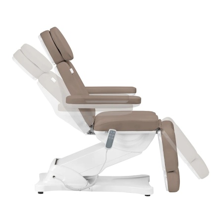Scaun cosmetic electric Sillon Clasic 3 motoare maro - Img 8