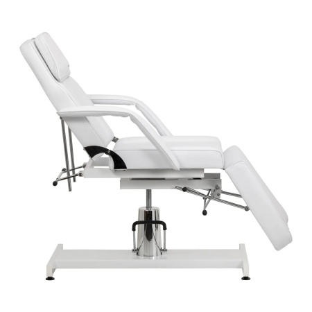 Scaun cosmetic hidraulic Sillon 210 cu suport alb - Img 7