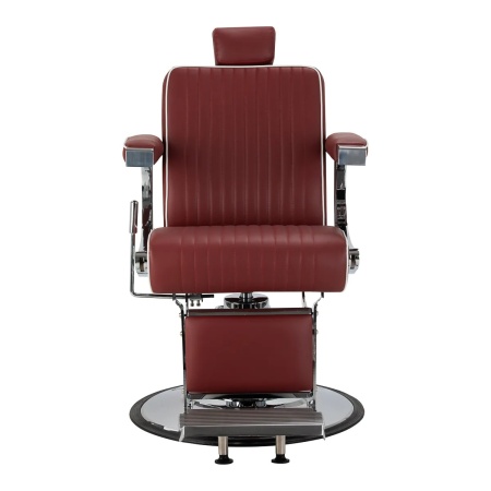 Scaun de frizerie Gabbiano Visionerio cu cadru cromat roșu - Img 10