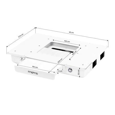 Măsuță cosmetică cu aspirator incorporat G031 albă - Img 2