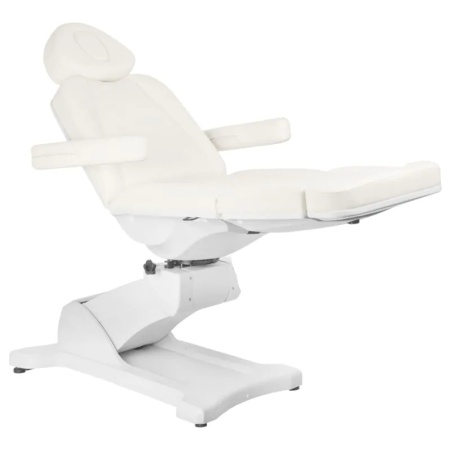 Scaun cosmetic electric Azzurro 869A rotativ cu 4 motoare, alb - Img 9
