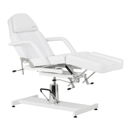 Scaun de pedichiură hidraulic Sillon 210 cu funcție de balansare și suport pentru picioare divizat, alb - Img 11