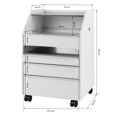 Asistent de podiatrie 984 alb - Img 3