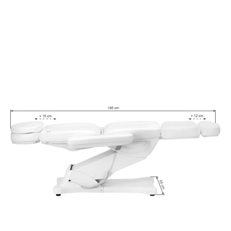Scaun cosmetic electric Sillon Clasic 3 motoare alb - Img 4