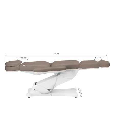 Scaun cosmetic electric Sillon Clasic 3 motoare maro - Img 2
