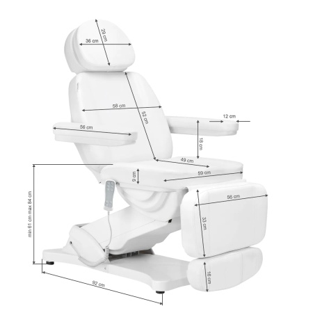 Scaun cosmetic electric Sillon cu 3 motoare cu incalzire - Img 2