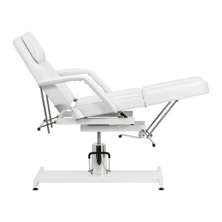 Scaun de pedichiură hidraulic Sillon 210 cu funcție de balansare și suport pentru picioare divizat, alb - Img 8