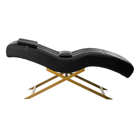 Scaun de tratament pentru gene Sillon negru cu bază aurie - Img 10