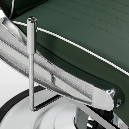 Scaun de frizerie Gabbiano Visionerio, cadru cromat verde - Img 5