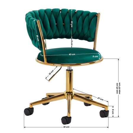 Scaun rotativ 4Rico QS-GW01G verde - Img 2