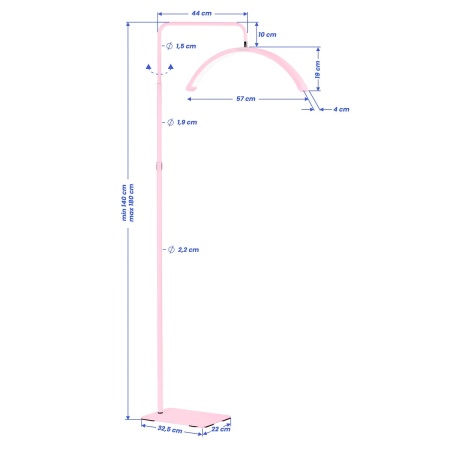 Lampă de tratament pentru gene strălucitoare MOMO MX6 roz - Img 5