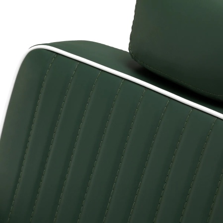 Scaun de frizerie Gabbiano Visionerio, cadru cromat verde - Img 2