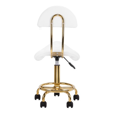 Scaun cosmetic 6001-G alb auriu categoria a doua - Img 4