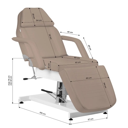 Scaun cosmetic hidraulic Sillon v2 210 modern maro - Img 4