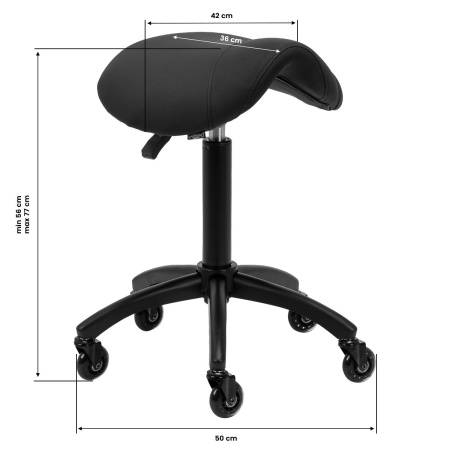 Scaun de coafură Gabbiano D032 negru - Img 3
