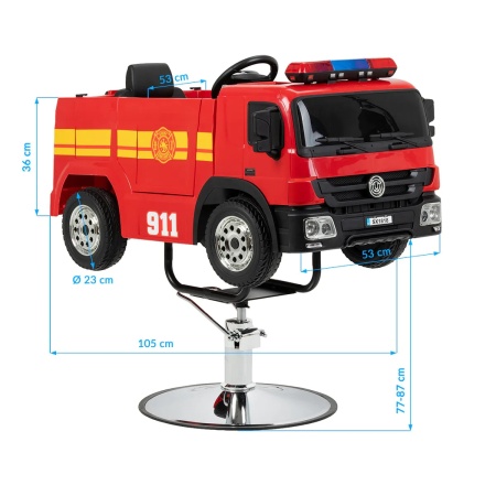 Scaun de coafură pentru copii Gabbiano, model pompier - Img 2