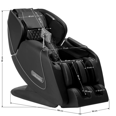 Scaun de masaj Sakura Luxury 808 negru - Img 2