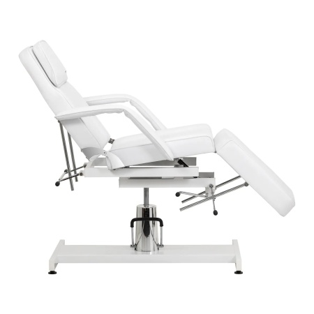 Scaun cosmetic hidraulic Sillon 210 cu suport alb - Img 9