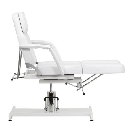 Scaun de pedichiură hidraulic Sillon 210 cu funcție de balansare și suport pentru picioare divizat, alb - Img 6