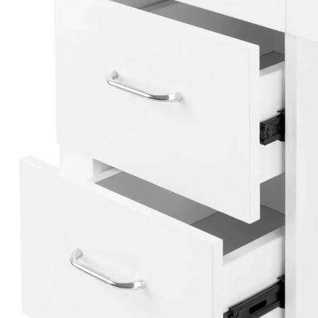 Masă cosmetică 324 cu absorbant de praf alba - Img 2