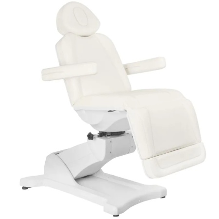 Scaun cosmetic electric Azzurro 869A rotativ cu 4 motoare, alb - Img 11