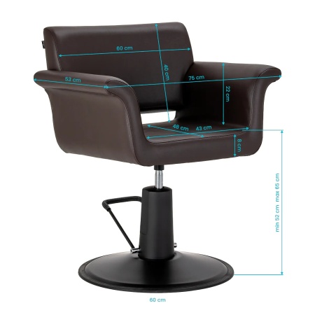 Scaun de coafură Gabbiano Lucca maro - Img 4