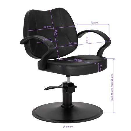 Scaun de coafură Hair System S20 negru - Img 2