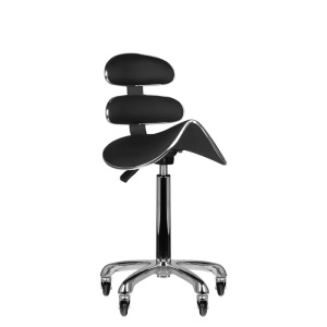 Scaun cosmetic înalt negru Roll Speed AM-880