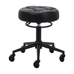 Scaun de coafură Gabbiano D054 negru cu bază neagră