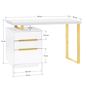 Birou Cosmetic 3311G aur alb - Img 2
