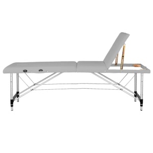 Masă de masaj pliabilă BALANCE din aluminiu, 3 segmente, gri - Img 8